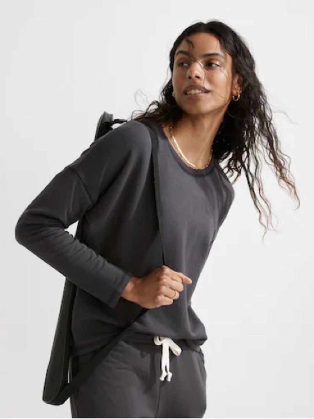 Madewell Charcoal Crewneck Sweatshirt